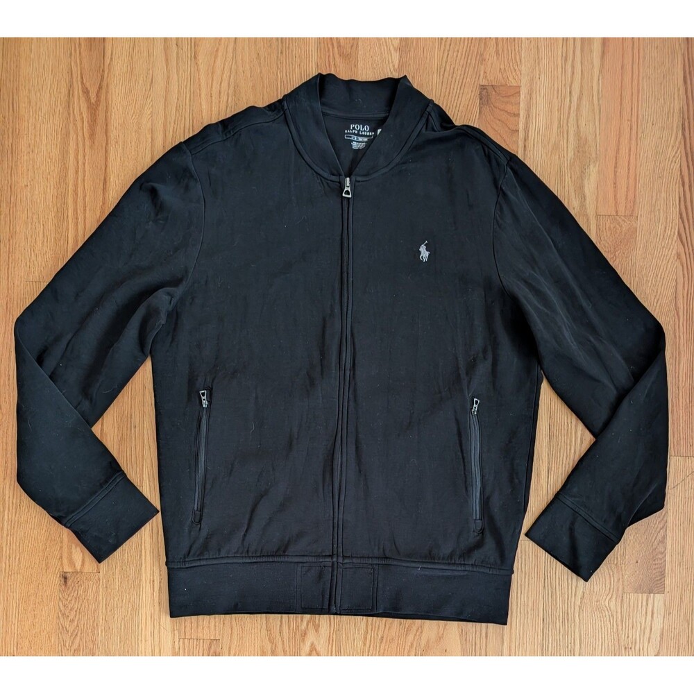 Polo Ralph Lauren Jackets Men’s Large Luxury Jersey Baseball Bomber Full Zip